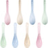 Outus 8 Pieces Wheat Straw Plastic Spoon, Portable Dinner Spoon, Dishwasher and Microwave Safe