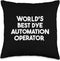 World's Best Dye Automation Operator Throw Pillow, Multicolor, 16x16