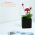WGV Ceramic Cube Vase, 3" Width x 3" Height - Elegant Modern Small Square Floral Planter