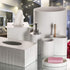 Creative Scents Polar White Tissue Box Cover - Decorative Holder for Bathroom with Wide Opening