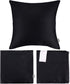 Thmyo 4-Pack 100% Cotton Comfortable Solid Decorative Throw Pillow Case - Square Cushion Cover for Halloween DIY Throw