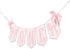 HUHJRUAR Pink and White Highchair Banner - Bow One Banner, Pink White Party Decor- Girl First Birthday Decor Cake Smash
