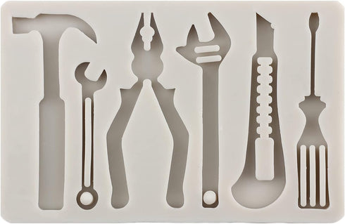 Hand Tools Silicone Mold Construction Tools, Set of 4 Chocolate Fondant Molds for Cake Decorating