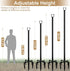 Queension 10FT 1 Pack Plug Floor String Light Poles for Outdoor String Lights for Garden, Backyard, Patio Lighting
