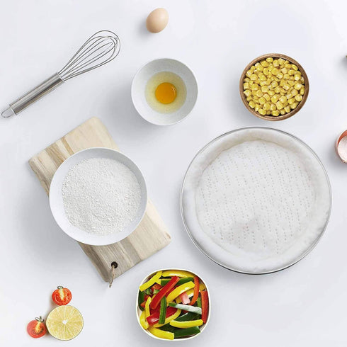 TeamFar 10 Inch Pizza Pan - Stainless Steel Pizza Tray for Oven Baking, Set of 2, Non Toxic & Dishwasher Safe
