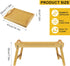WKWKER Set 2 (Set 2) Bamboo Bed Tray Table with Folding Legs of Foldable Breakfast Tray Portable Serving Table Laptop
