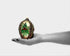 5-Inch Faberg Egg Blown Glass Christmas Tree Ornament Mistletoe Leaf Gold