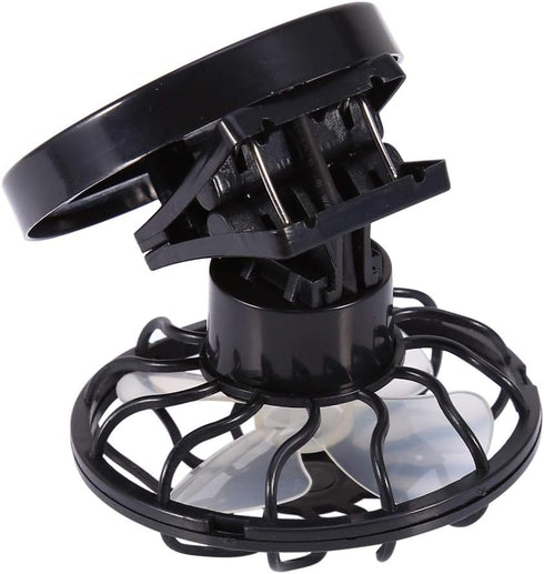 LiebeWH Electric Clip On Solar Fan, Portable Air Conditioner Cooling Fan, Quiet Desk Fan for Travel Camping Hiking