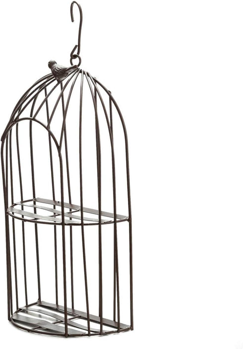 2-Plant TJ Global Iron Birdcage Hanging Planter, Metal Wire Flower Pot Basket Wrought Iron Plant Stands for Plants