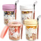 SUROQUE Overnight Oats Containers with Lids and Spoons - 4 Pack 16oz