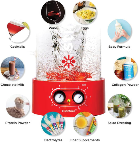 20oz Bottle+16oz Portable Rechargeable Magnetic Mixer for Protein Powder, Baby Formula, Aerates Wine, Kid Safe, No