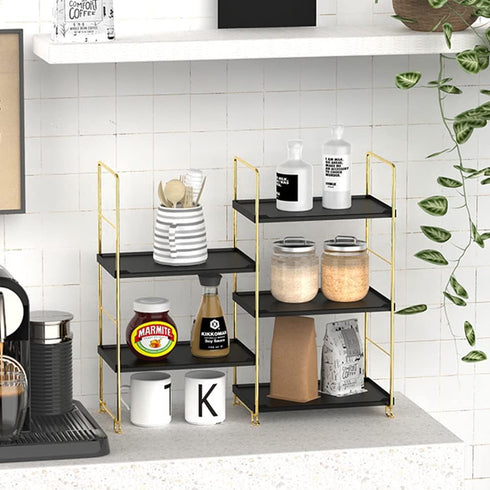 kaileyouxiangongsi 3-Tier Countertop Freestanding Organizer Shelf, Bathroom Organizer, Makeup Organizer -Corner Storage