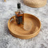 14 inch 2.4 inch) Coffee Table Tray Round Rattan Ottoman Tray Woven Serving Trays with Handles for Home and Kitchen