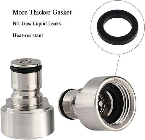 FERRODAY Ball Lock Keg Coupler Adapters for Sankey to Ball Lock Conversion Kit, Stainless Steel, Fits A D S G Type Keg