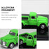 Toyvian Metal Classic Cars Model, Die Cast Old Pickup Truck Figurine, Vintage Collectible Mini Car (Green)