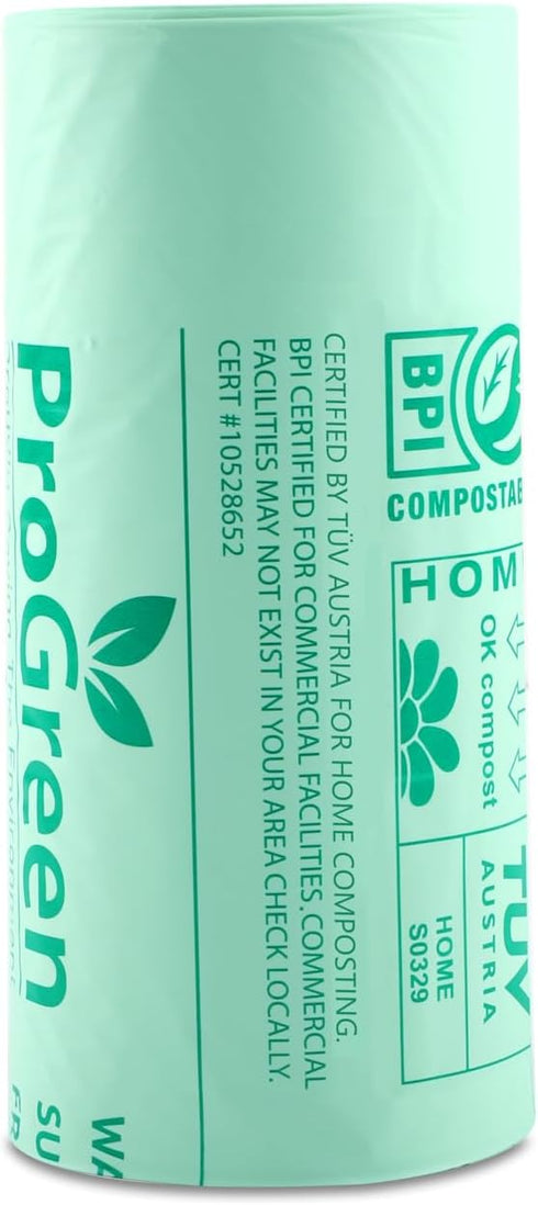 ProGreen 33 1.1 30 Count, D6400 (30) Compostable Bags Gallon, Extra Extra Thick Mil, Extra Large Lawn And Leaf Trash