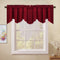 StangH Kitchen Red Scalloped Valance - 18 Inches Stylish Thermal Curtain Tiers for Dining Room/Bay Window