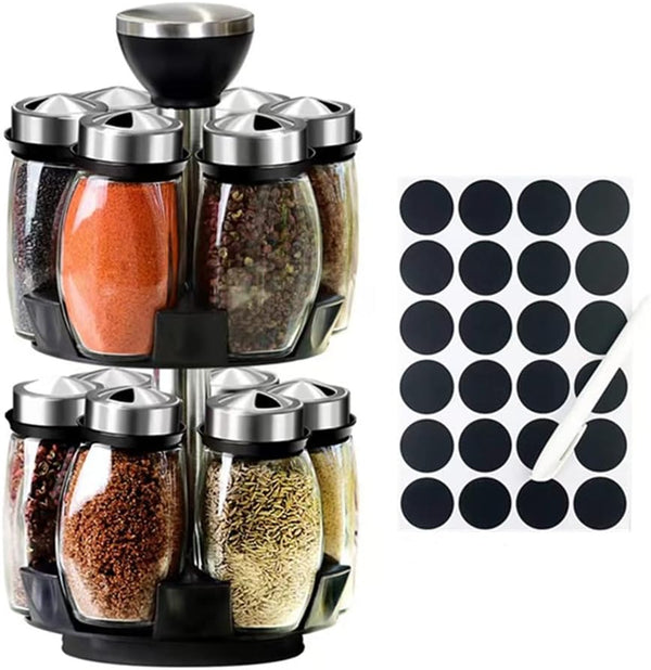 Kylinbigda Revolving Spice Rack Organizer Countertop, Spinning Spice Storage Rack Tower Organizer with