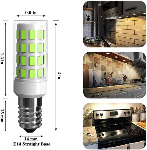 E14 LED Bulbs 3 Pack, E14 European Screw Base for Electric Window Candle Lamp, 3.5W Equivalent to 35W Incandescent