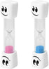 2 Minute Toothbrush Sand Timer for Kids - Set of 2 Small Hourglass in Blue and Pink Smiley