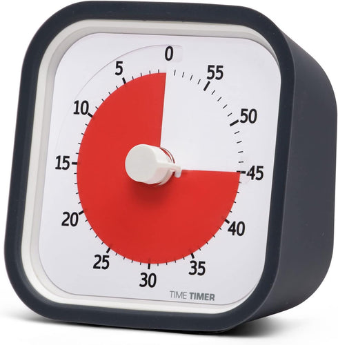 TIME TIMER MOD (Charcoal), 60 Minute Visual Countdown Timer for Classrooms, Silent Operation