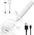 Milk Frother Rechargeable Handheld Electric Whisk with 2 Stainless Whisks, 3 Speed Adjustable Foam Maker
