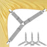 Foloda Bed Sheet Holders, 4 pcs Adjustable Fitted Sheet Straps, Clips Fasteners to Keep Sheets in Place