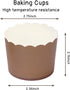 Whaline 120Pcs Brown Paper Baking Cups Scalloped Edge Cupcake Wrappers Gradient Brown Cupcake Muffin Cases for Wedding Birthday Baby Shower, 3 Colors