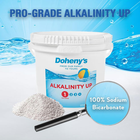 5 lb Doheny's Alkalinity Up | Pool Alkalinity Increaser | Raises Total Alkalinity & pH | Water Balancer | Fast Acting |