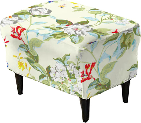 KRFOONN Stretch Ottoman Cover Slipcovers Rectangle Fit Length 55"-63" Footrest Stool Covers