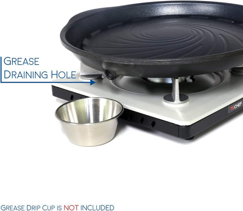 TECHEF Non-Stick Grill Pan - Stovetop Korean BBQ, Made in Korea (Black)