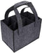 Teensery 6 Bottle Wine Carrier Bag - Felt Wine Bottle Tote for Wedding, Birthday, Travel, Dark Grey