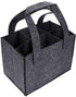 Teensery 6 Bottle Wine Carrier Bag - Felt Wine Bottle Tote for Wedding, Birthday, Travel, Dark Grey