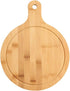 Bamboo Cutting Board, Meat Chopping Boards, Pizza Peel Paddle with Handle for Homemade Baking, Round Board for Pizza,