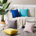 Fancy Homi 4 Packs Decorative Throw Pillow Covers 18x18 inch, Super Soft Faux Suede Square Pillow Case, Blue
