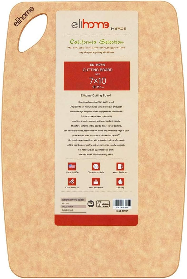Classic SMALL Kitchen Cutting Board, Cheese Charcuterie Board, Eco-Friendly, Dishwasher Safe, 10" x 7"