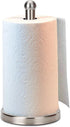 Sturdy Base Paper Towel Holder Stand, Fits Standard and Jumbo Sized Paper Towels for Countertop (Brushed Nickel)