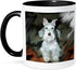 3dRose White Schnauzer - Two Tone Black Mug, 11oz, Multicolored