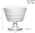 6 Pack Set, 9 oz ZOOFOX Glass Ice Cream Bowl Footed Fruit Parfait Cups, Embossed Design Glass Dessert Bowls for Sundae