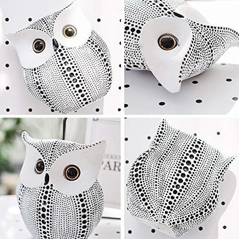 Owl Decor Sculpture for Home, Office, Bookshelf, TV Stand, Minimalist Resin Animal Crafts Gift for Friends, Family