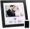 Jinchuan Heart Thumbprint Keepsake Frame and Ink Kit, Wedding Registry Idea Shower Gift for Bride Newlywed (Black Frame)