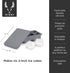 Viski Whiskey Ice Cube Tray with Lid, Makes Six 2-Inch Ice Molds, Stackable Silicone Molds for Home Bar, Set of 1, Grey