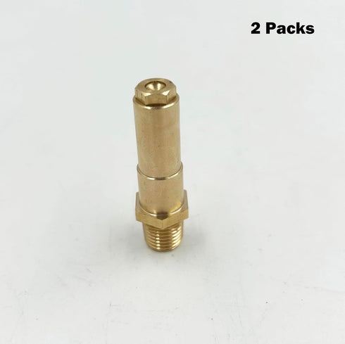 MENSI Gas Fryer Nozzle Orifice Replacement Parts, Size 0.043" Holes, 1/4" NPT Male Thread, 2 Packs