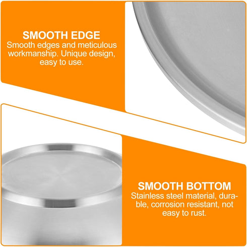 Kichvoe Stainless Steel Pizza Pan, 8 Inch Round Baking Sheet, Crisper Pan for Pizza Pie