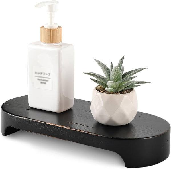 CAMLOT Acacia Wood Risers for Decor Display, Bathroom Counter Decorative Tray, Soap Dish