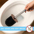Deep & Sturdy Toilet Bowl Brush with Holder - Doughnut Bowl Brush - Durable Scrubbing - Toilet Cleaners - Household