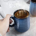 Set 4, 15 Set HASENSE Coffee Mugs of Ounce Porcelain Mug with Handle for Morning Coffee Tea and Cocoa, Ceramic Coffee