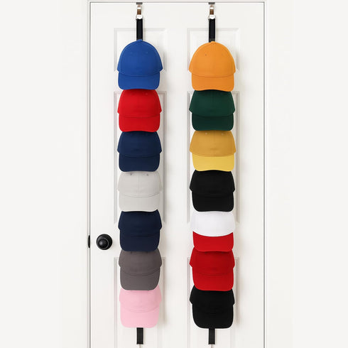 Jokari Over the Door Cap Rack Organizer, 2 Pack, Holds Up to 16 Baseball Hats