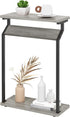 Livofloral Narrow End Tables for Small Spaces, Skinny Grey Side Table Living Room, Small Narrow Side Table for Couch