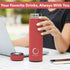 Pure Zen Tea Thermos with Infuser for Hot & Cold Infusions - 15oz Leakproof Travel Mug, Stainless Steel, Red